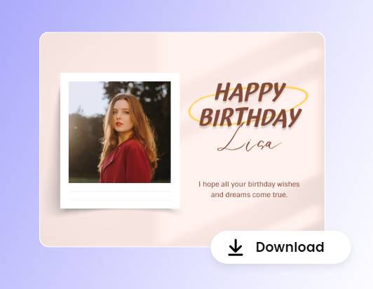 Download a birthday card created by fotor