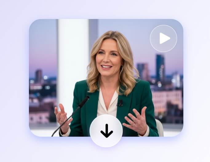 Télécharger une vidéo d'influenceur virtuel IA