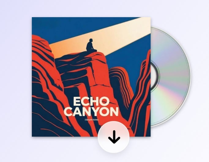 Download the AI generated red cliff album cover art