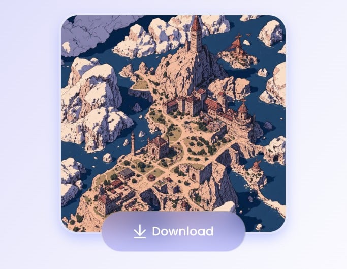 Download the ai generated fantasy map in fotor fantasy map generator