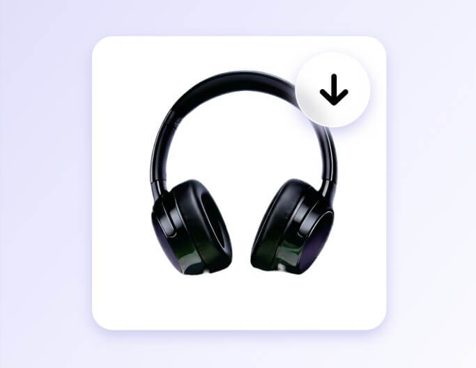 Download the headphone product image with a white background