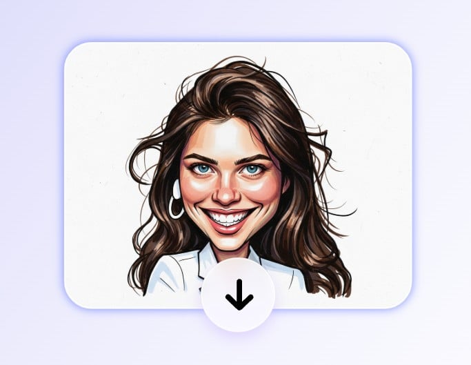 Download the marker pen style caricature of a girl