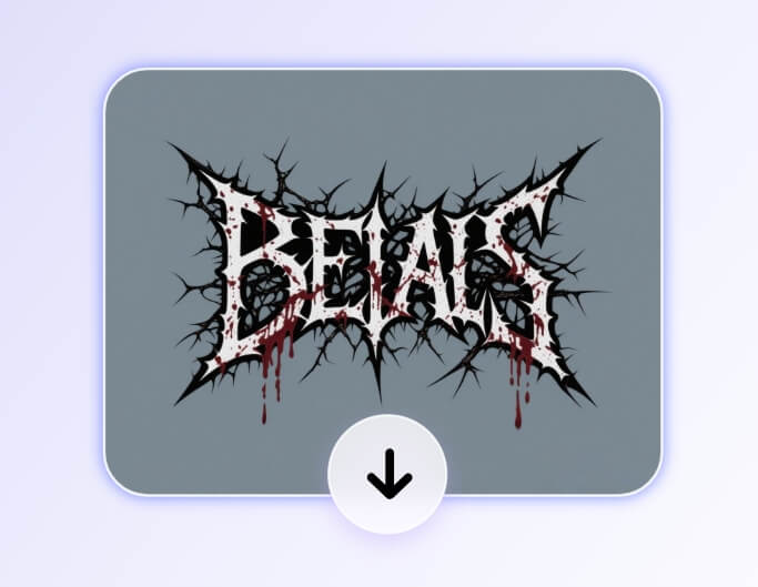 Download your ai generated death metal logo from fotor