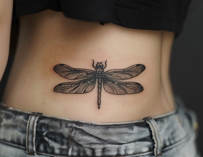 Dragonfly tattoo ideas generated by fotor