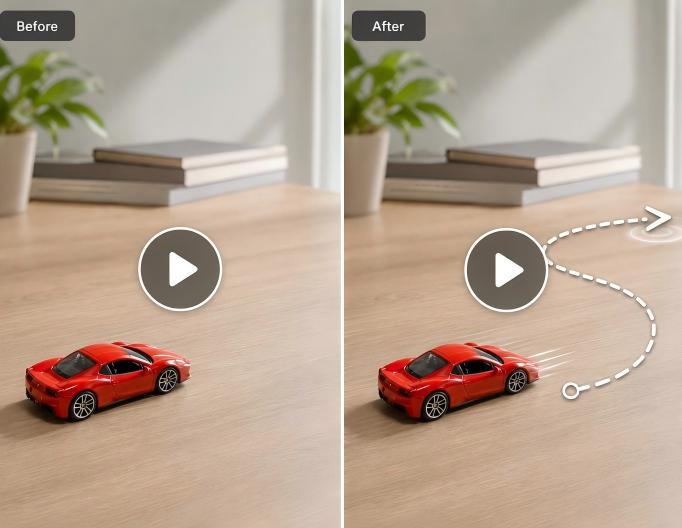 Draw a path for the toy car and guide its motion