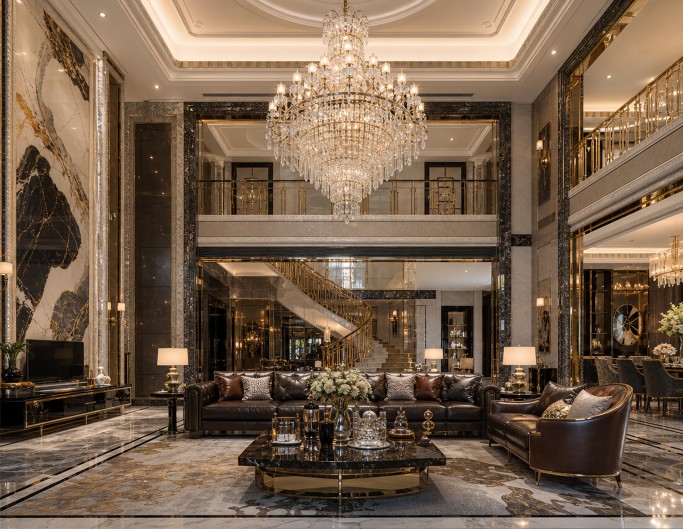 Ein ki generiertes innenraum design in luxurioes stil