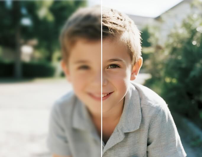 Enhance a childs portrait photo