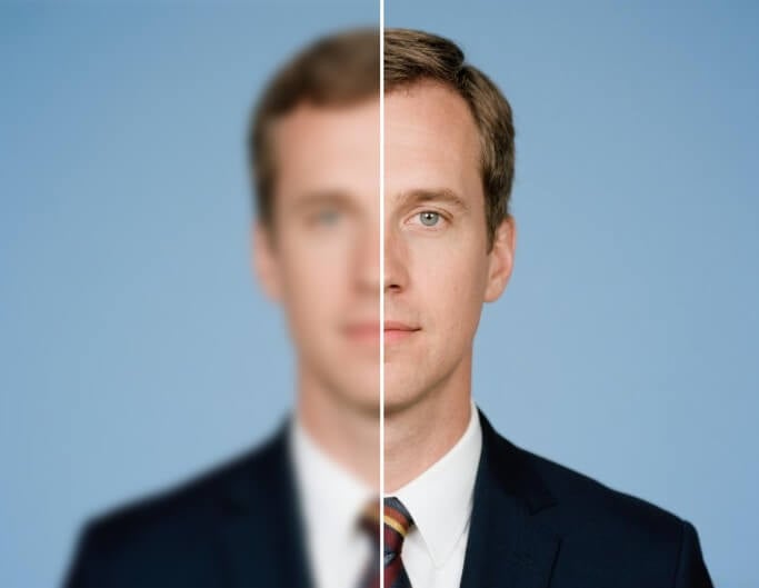 Enhance a mans id photo