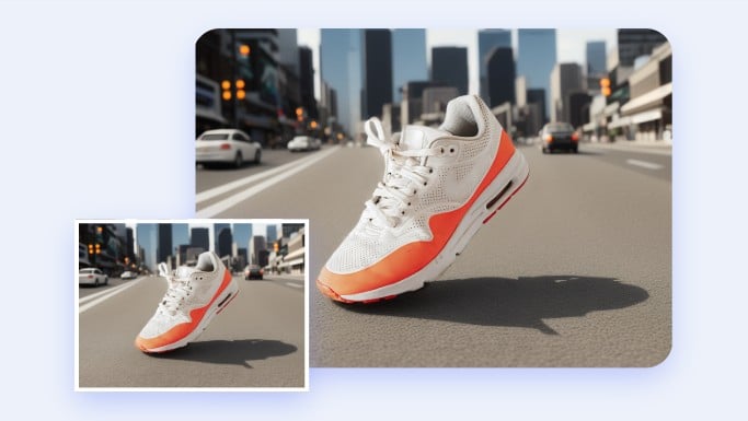 Enlarge an image of running shoes for clearer product display