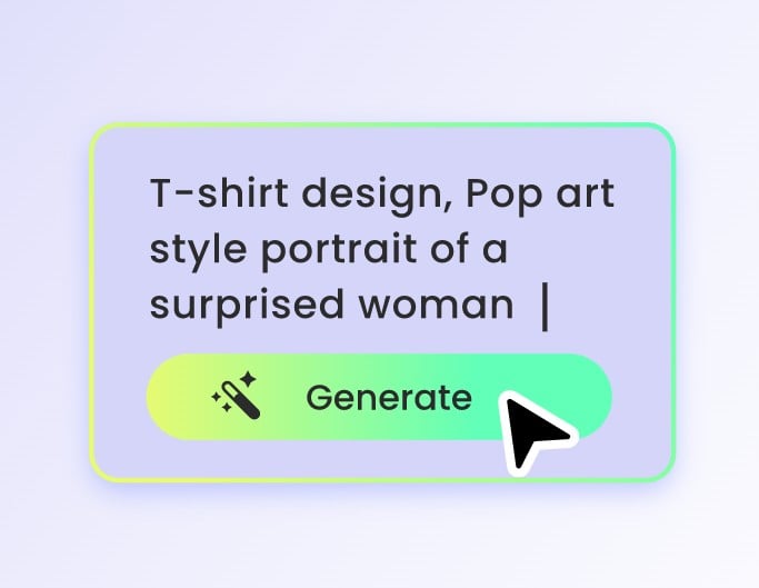 Enter text in fotor ai shirt design generator