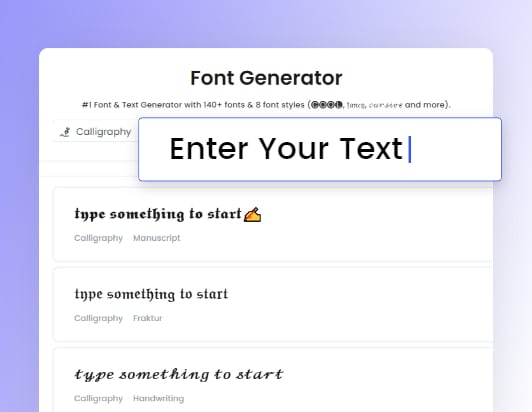 Calligraphy Font Generator: Copy and Paste Calligraphy Fonts | Fotor