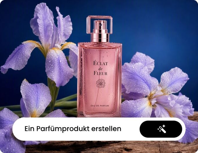 Erstelle ein duft produktbild aus text