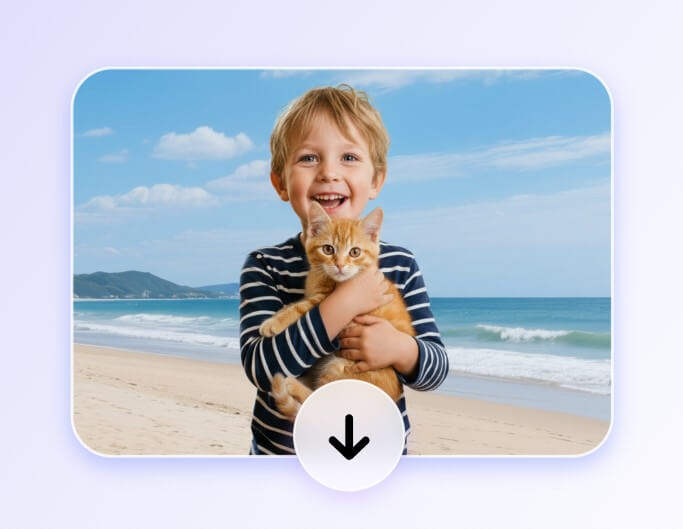 Export edited images in high resolution for download and use