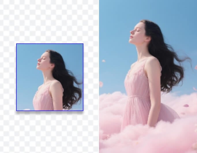 Extend image with AI beyond original borders