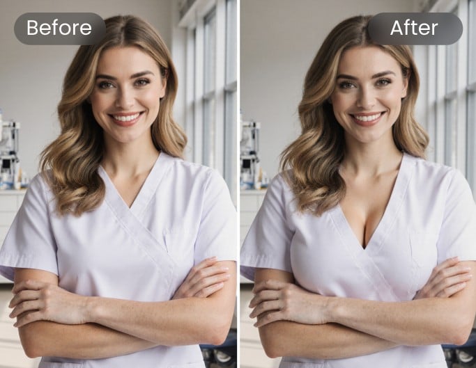 Fotor AI breast expansion nurse