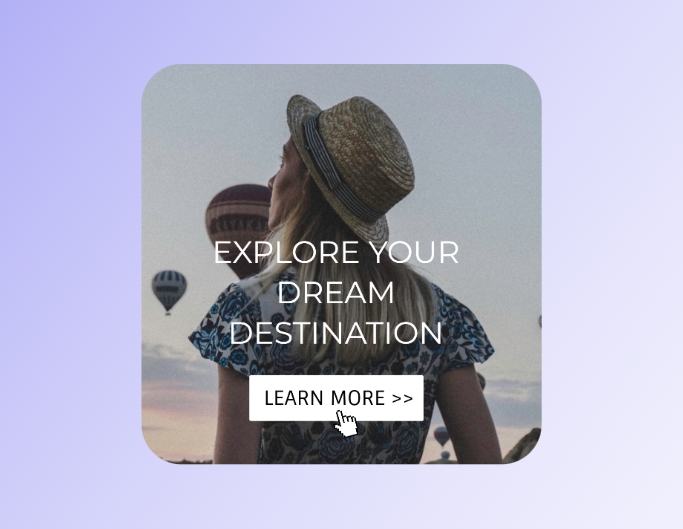 Fotor Instagram ad templates with a girl standing in front of a hot ballon view
