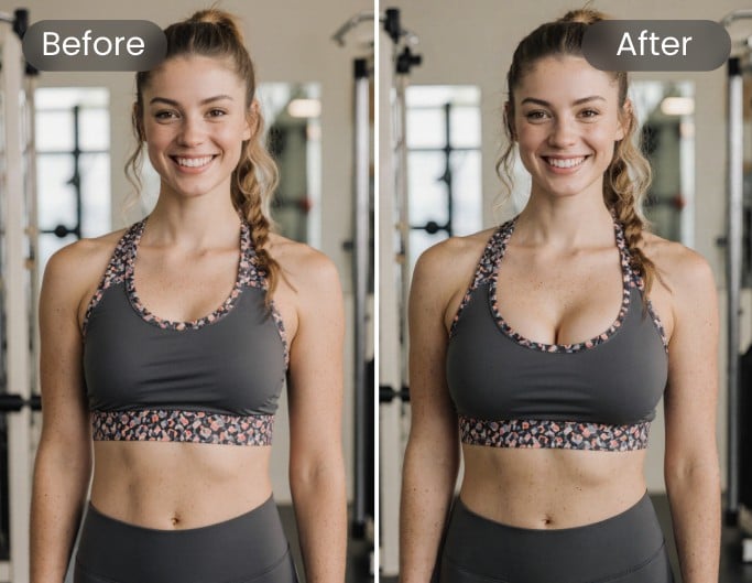 Fotor ai breast expansion for fitness coach