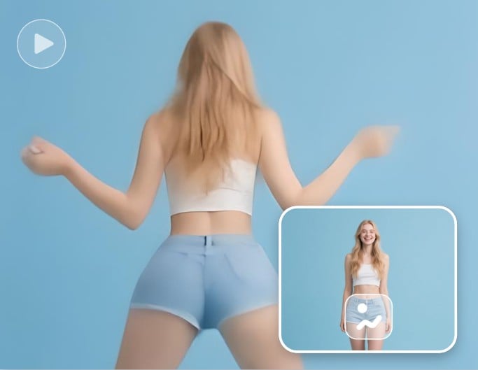 Fotor ai twerk generator featuring turning a girl photo into a twerking video