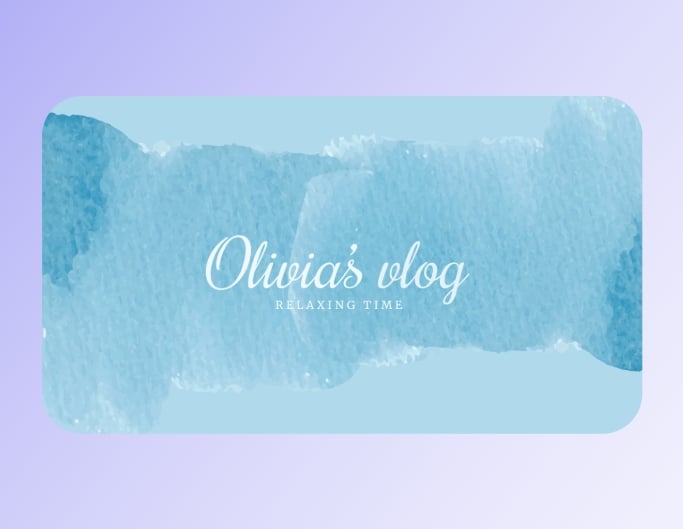 Fotor blue yt banner template showing a blue dye background
