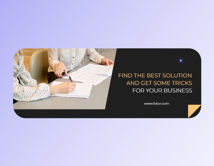 ビジネスソリューションエージェンシーを特集したFotorビジネスFacebookカバーテンプレート