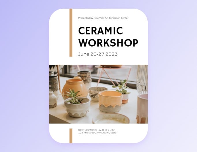 Fotor flyer template for art and craft class