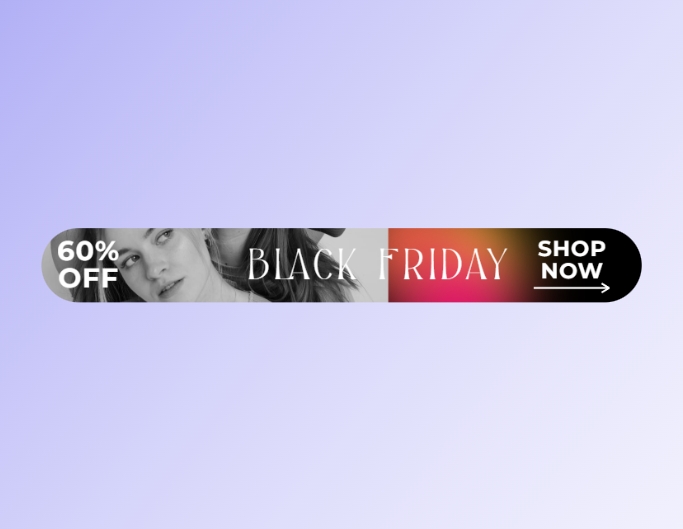 Fotor letterboard banner template with a black friday sale theme