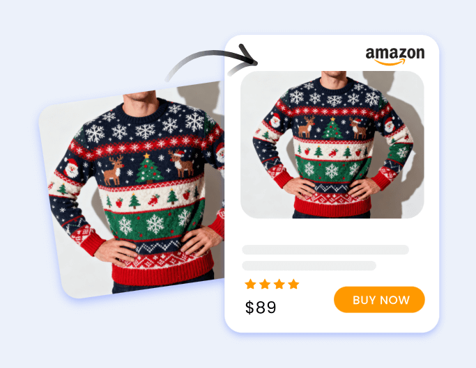 Fotor online free christmas ugly sweater generator for ecommerce