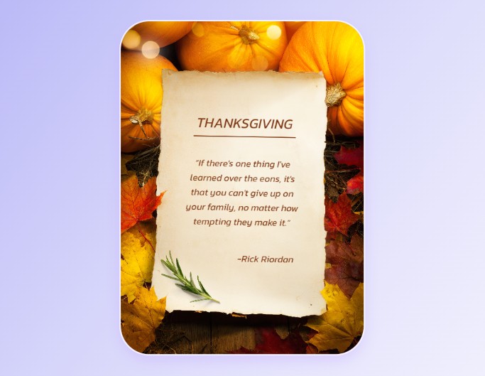 Fotor thanksgiving poster template a thanksgiving poster with a greetings note and a pumpkin background