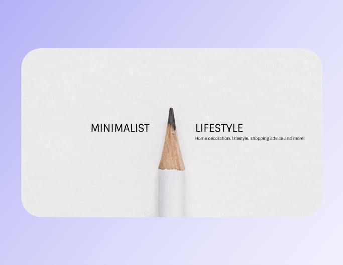 Fotor white yt banner template showing a pencil in a white bg