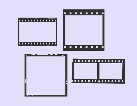 Four film edge templates on fotor