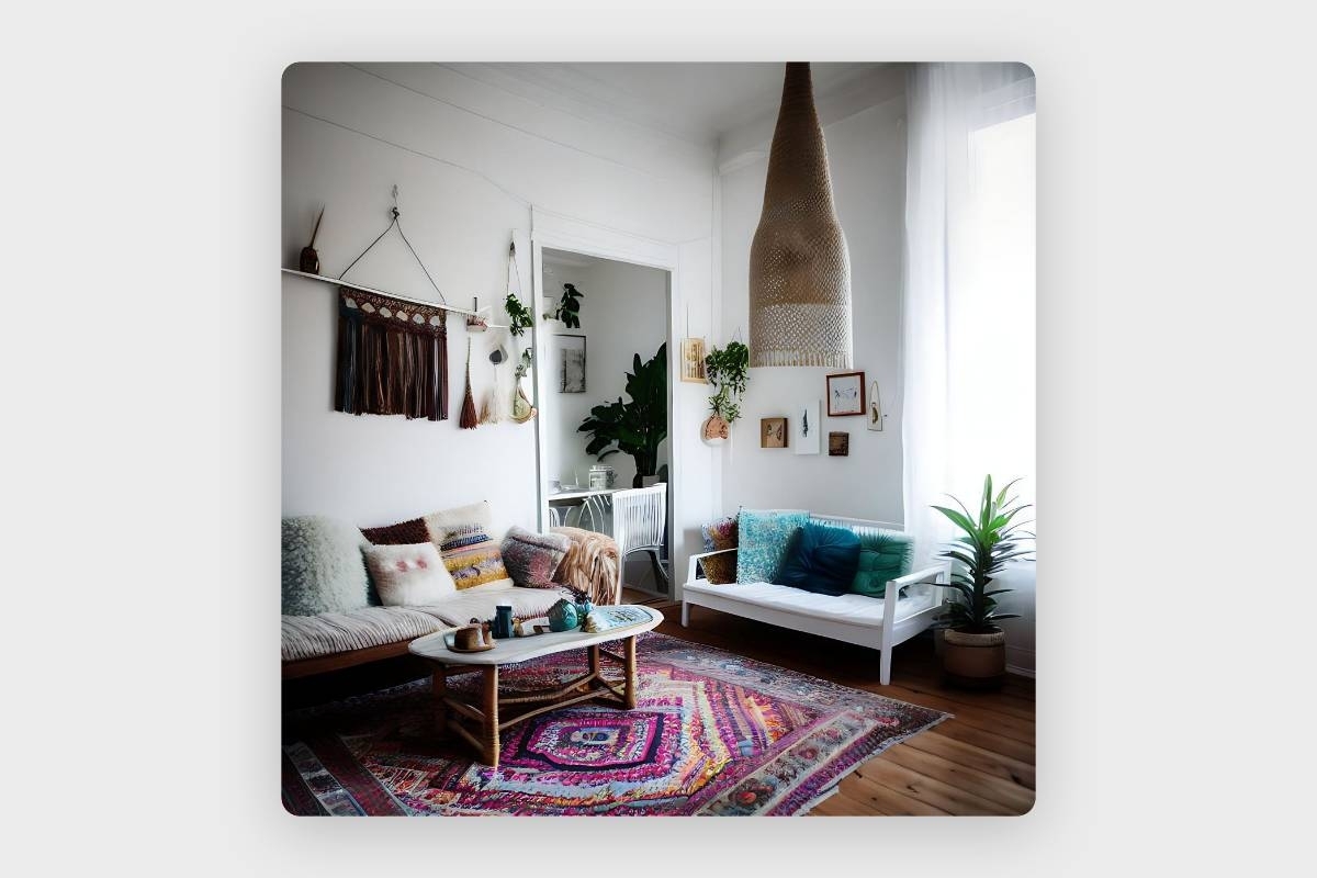 Générer un design d'intérieur de style bohémien avec AI dans Fotor