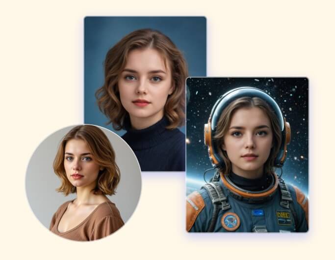 Generate a business card profile picture for a woman