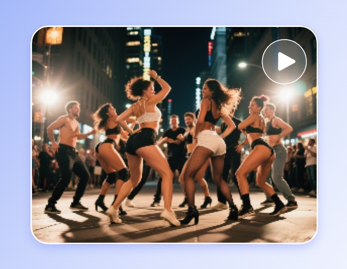 Créer une vidéo de twerk de groupe et l’utiliser comme invitation à une fête ou comme fond d'écran