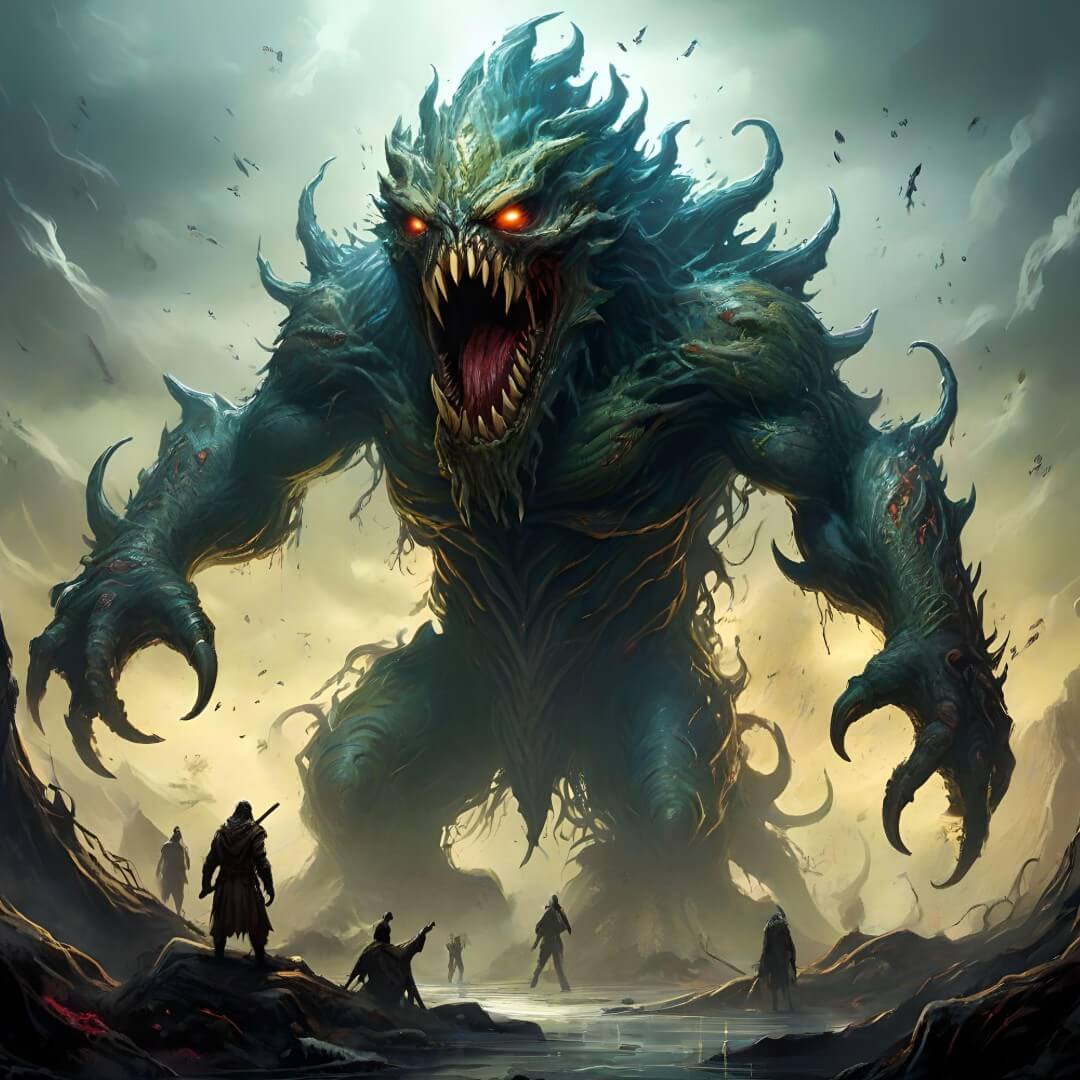 Generate a monster with a horrible outlook with fotor fantasy art