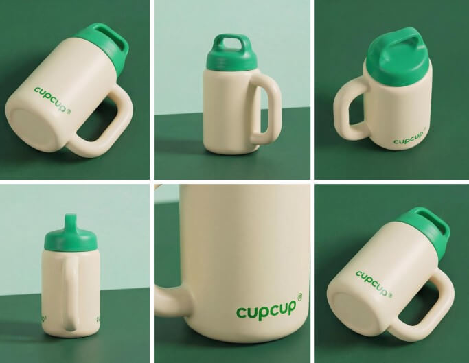 Generate a multi view product image of a cup using ai