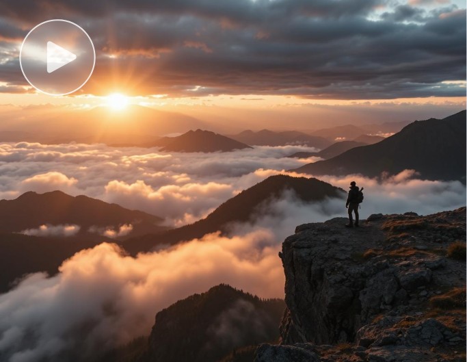 Generate a short film of a mount view