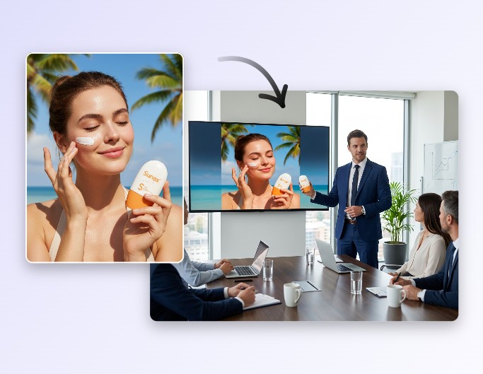 Generate a skincare poster mockup for client presentation