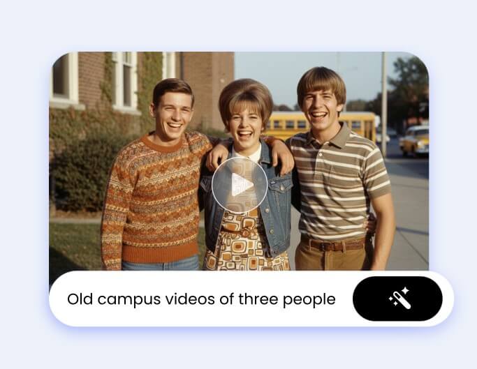 Generate a vintage video from text input