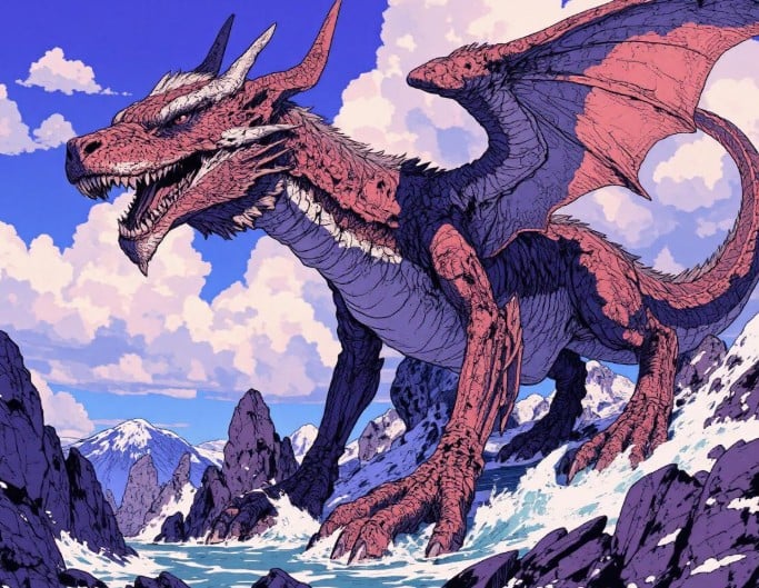 Generate an ai dragon monster by fotor