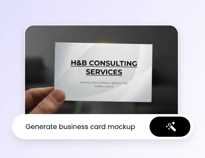Generate an ai mockup of a business card from a prompt