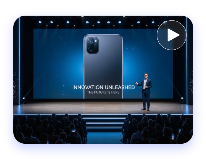 Generate an ai product launch video for a smartphone