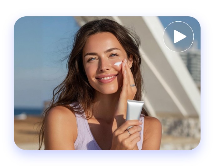 Generate an ai product rerview video for a skincare product