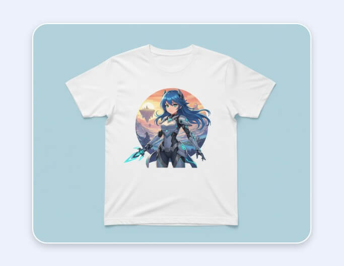 셔츠용 애니메이션 아트워크 생성하기