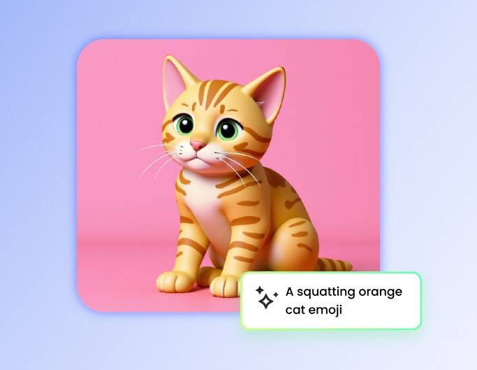 Generate an emoji of a cut cat from text description