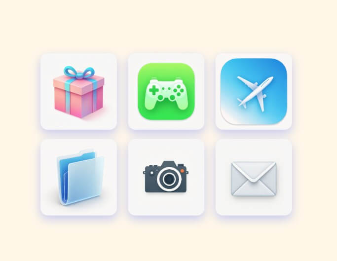 Generate different business card icons using ai