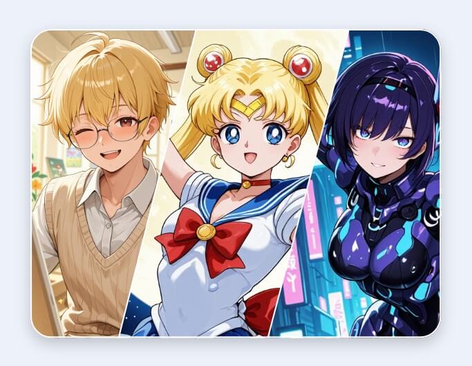 AI로 다양한 종류의 애니메이션 캐릭터 생성하기