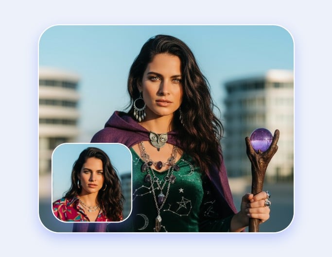 Obtenir des idées de costume pour Halloween en transformant une photo ordinaire en contenu visuel de sorcière