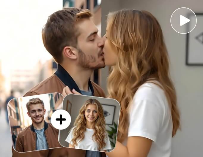 Give your loved one a french kiss with ai in fotor