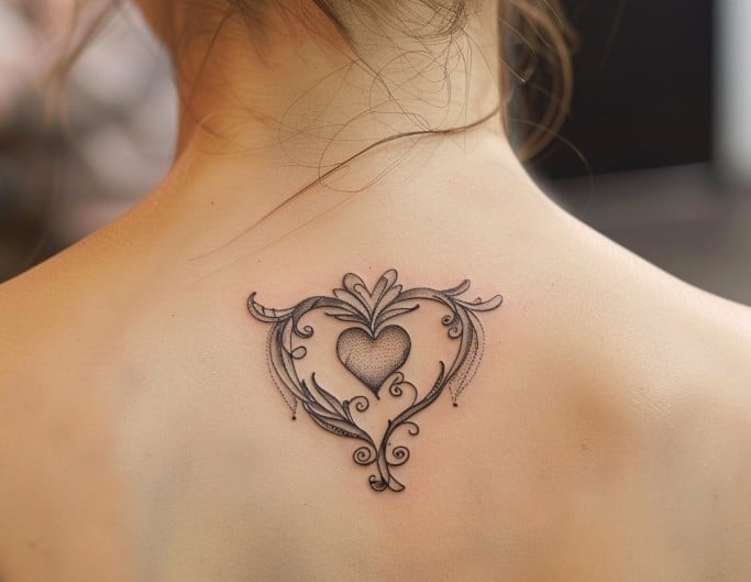 heart tattoo ideas generated by fotor