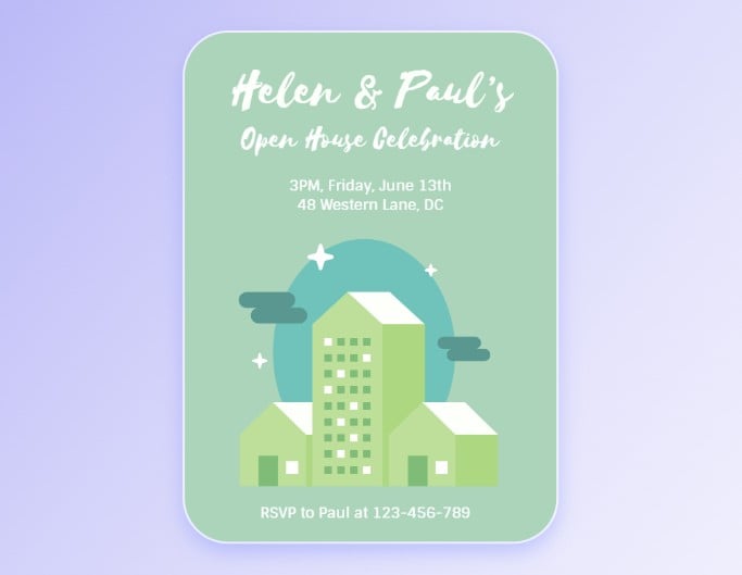 House warming invitation